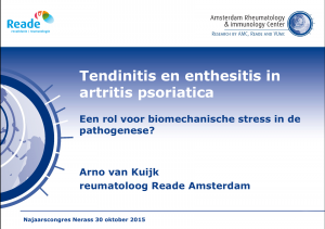 Tendinitis en enthesitis in artritis psoriatica - Arno van Kuijk